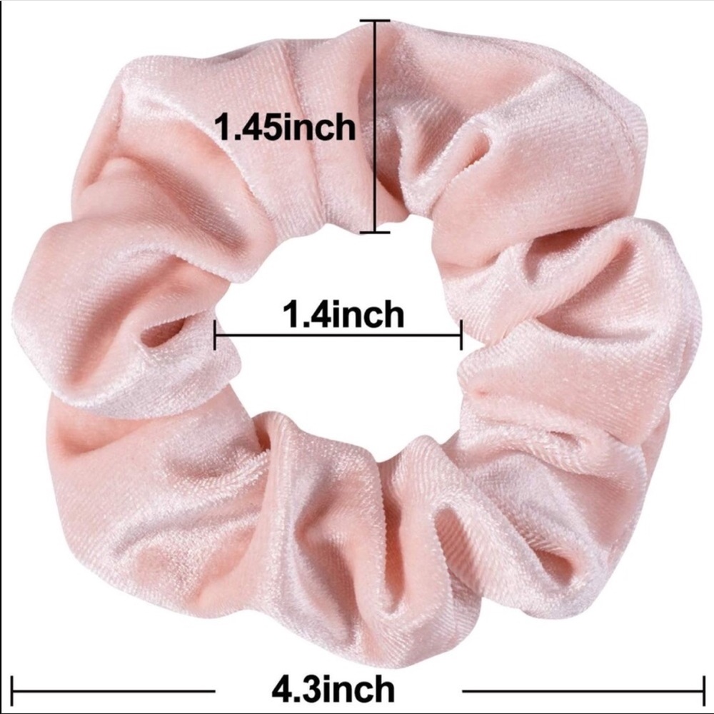 NEW 12 IN A PACK MAUVE VELVET SCRUNCHIES - Picture 3 of 7